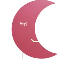 Veilleuse pour enfants à piles, lampe murale lune et nuage sans fil, lumière de chevet créative pour enfants