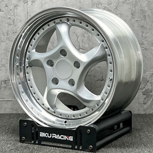Juego de 3 Ruedas Forjadas Bku 5x130 para <span class=keywords><strong>Porsche</strong></span> <span class=keywords><strong>986</strong></span> 987 <span class=keywords><strong>Boxster</strong></span> 996 911 Carrera Turbo, Llantas de Aleación Personalizadas de 18, 19 y 20 Pulgadas con Diseño Cóncavo - Product Image 3