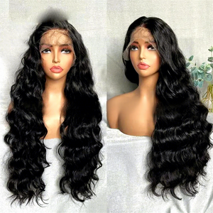 Parrucche Sintetiche 13x4 Body Wave Lace Front Marrone <span class=keywords><strong>Chiaro</strong></span> Senza Colla per Donne Nere, Densità 150%, Pizzo Svizzero, Pre-Plucked con Baby Hair - Product Image 2