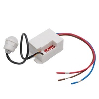 Mini interrupteur de plafond à détecteur de mouvement 110-240V/AC 800W, détecteur PIR encastré à 360 degrés, lumière ambiante réglable