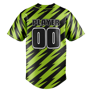 Chemise de joueur de baseball surdimensionnée à rayures, boutonnée, style hip-hop, maillot de baseball - Product Image 2