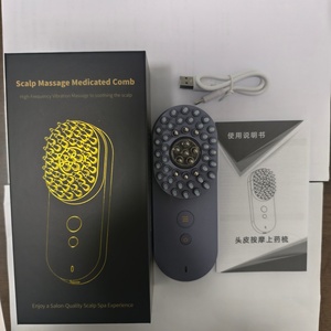 Brosse de massage EMS à haute fréquence vibrante avec LED pour la croissance des cheveux, applicateur de soin du cuir chevelu - Product Image 2