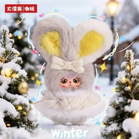 Original Echte Baby Three Winter Serie Blind Box Mode-Dekoration Gesichts-Spielzeug Niedlicher Anhänger Plüschpuppe 12+ Tolles Geschenk