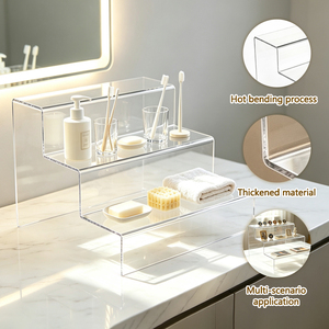 Expositor de Balcão em Acrílico Transparente Polido com Múltiplos Níveis para Organização e Exibição de Produtos de Varejo - Product Image 3