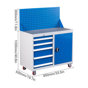 Armoire à outils en acier laminé à froid robuste et complète, capacité <span class=keywords><strong>de</strong></span> charge <span class=keywords><strong>de</strong></span> 150 kg, tiroirs verrouillables pour les mécaniciens <span class=keywords><strong>de</strong></span> garage - Product Image 2