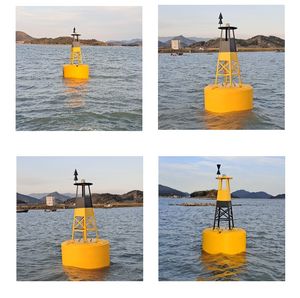 Pelampung Navigasi Laut dengan Rangka Baja, Material Plastik PE, Bentuk Silinder, Penanda Apung untuk Tambatan dengan Engsel Lampu - Product Image 6