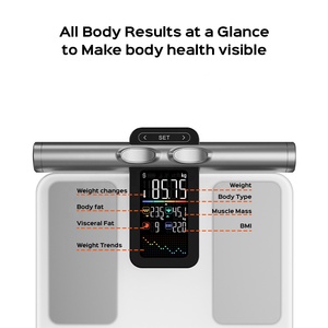 Layar Va besar 8 penganalisa komposisi elektroda skala Bmi Digital profesional dikendalikan oleh skala lemak tubuh pintar Bluet-ooth - Product Image 4