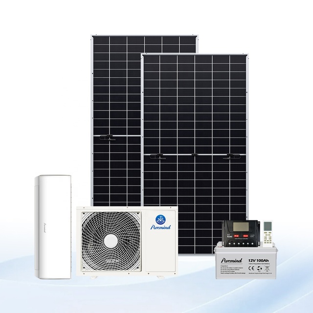 Puremind 12000BTU 24000BTU 18000BTU AC DC 48V Solar Air Conditioner Off Grid for Home Solar Cooling Systems