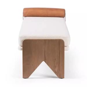 Simple Chinese Style Solid Wood <b>Bench</b> Sofa Stool Multi Function Home Guesthouse Ottoman Long <b>Seat</b> With Cushion For Living Room - Product Image 3