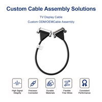 Cable LVDS para Pantallas Industriales, 51 Pines, Señal de Alta Velocidad, 100 Micro Coax, Arnés Personalizado, Revestimiento de PVC, Full HD 4K