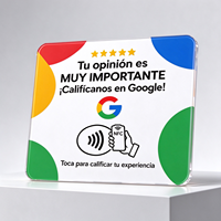 Support de carte NFC QR programmable personnalisé en plastique pour paiement en espagnol, compatible avec Google Play Gift Card, avis et contrôle d'accès aux réseaux sociaux