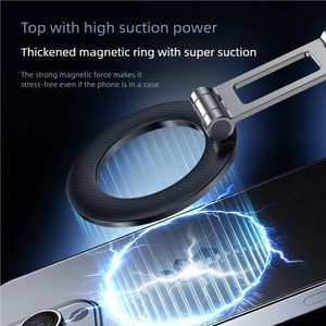 3 axes 720 °   Support de téléphone magnétique pliable pour voiture |   Ventouse à vide + Anneau magnétique épais, adhérence super forte, universel multi-scènes - Product Image 5