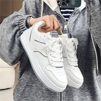 Baskets blanches respirantes à lacets pour hommes, chaussures de sport décontractées de haute qualité pour l'hiver