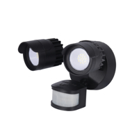 Usine en gros moderne noir LED détecteur de mouvement veilleuse IP54 évalué pour la sécurité extérieure pour l'extérieur de la maison jardin extérieur
