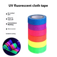 Haute transfrontalière Fluorescent UV coton bande scène Performance accessoires mat avertissement autocollants coloré lueur fondre caoutchouc acrylique