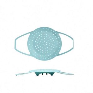 Food Grade Silicone Plastic Kitchen <b>Steamer</b> Non-Stick Binaural Steamed Bread <b>Steamer</b> Breathable New Kitchen Accessory - Product Image 1