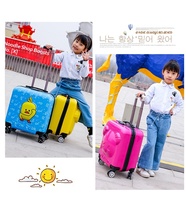 Valise pour enfants en ABS PC rigide avec motif d'ours en 3D, valise de voyage personnalisée en or, roulettes pivotantes, poignée télescopique, combinaison