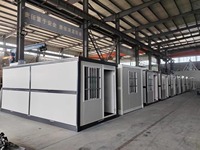 Maison conteneur préfabriquée pliable 20 pieds, modulaire, respirante, pour usage extérieur, design moderne, abri de camping et de réfugiés pour hôtel et atelier