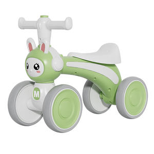 Vélo d'équilibre à quatre roues M Kids, roues en plastique de 12 pouces, sûr pour les enfants de 1 à 3 ans, vélo à roulettes avec design lapin - Product Image 1
