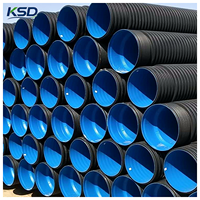 Tuyau ondulé à double paroi en PEHD grand diamètre anti-écrasement SN8 SN16 DN600 DN800 DN1000 pour la drainage des eaux pluviales