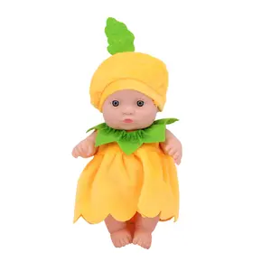 Boneka Bayi Wowtopfun, Boneka Semua Badan Padat Silikon Vinil Reborn 8 Inci Mainan Lucu