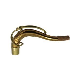 Col <span class=keywords><strong>de</strong></span> saxophone ténor SBA en cuivre importé, électrophorèse or foncé avec plaque ronde - Product Image 1
