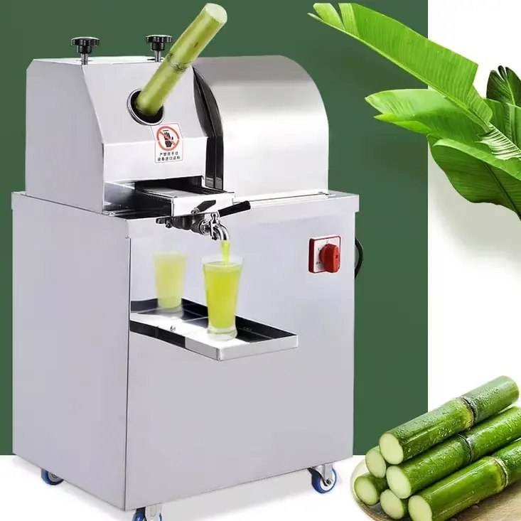 Macchina elettrica verticale commerciale dell'estrattore del succo della canna da zucchero dello spremiagrumi della canna da zucchero dell'acciaio inossidabile