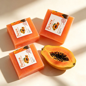 Papaya <b>Soap</b> Whitening Face Body Kojic Acid Turmeric <b>Soap</b> OEM Wholesale - Product Image 2