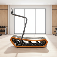 Caminadora Curva de Madera para Entrenamiento Cardiovascular, Equipo de Gimnasio en Casa, Venta al por Mayor de Fábrica, con Monitor de Ritmo Cardíaco Inalámbrico y LED
