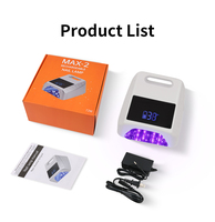 Lampe à ongles rechargeable 72W, lampe à ongles hybride UV LED avec base réfléchissante miroir et écran HD