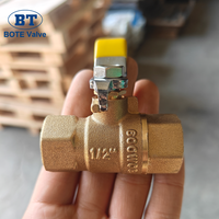 Vannes à boisseau sphérique en laiton forgé NPT 1/4" - 4" 600WOG C37000 HPB59-1 à passage plein pour gaz GPL, avec fonction d'arrêt, pour l'huile et le gaz