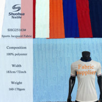 Tissu jacquard 100% polyester à séchage rapide, prêt pour la sublimation, en rouleau, pour la production de maillots de football et de vêtements de sport