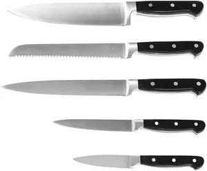 Alta qualità con <span class=keywords><strong>Set</strong></span> di <span class=keywords><strong>coltelli</strong></span> <span class=keywords><strong>da</strong></span> cucina <span class=keywords><strong>da</strong></span> 5 pezzi coltello <span class=keywords><strong>da</strong></span> cuoco professionale personalizza blocco di metallo magnetico - Product Image 2