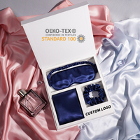 Ensemble De Luxe : Taie d'Oreiller 100 % Soie De Mûrier Satinée Et Chouchous Pour Cheveux En Soie