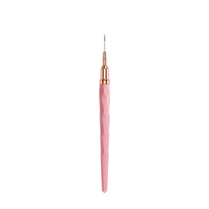 Ensemble de 5 pinceaux liner pour nail art en nylon ultra-fin personnalisables, avec capuchon anti-poussière et manche ABS facetté, outil de peinture de lignes fines pour salon - Product Image 6