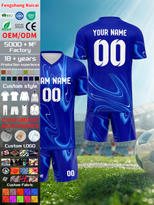 Maglia da <span class=keywords><strong>Calcio</strong></span> Personalizzata Unisex a Maniche Corte, Kit Completo Stampato per Squadre, Uniforme da Allenamento Retrò - Product Image 1
