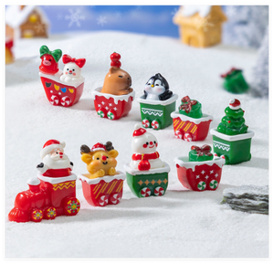 Giocattoli per bambini a basso costo per regalare piccole decorazioni in resina natalizia figure molto piccole statue di cervi animali 3d artigianali mini orso - Product Image 3