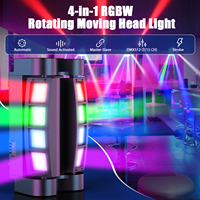 U`King 60W Spider Moving Beam Light 8 LED RGBW Mini Spider Projecteur de Scène DMX Contrôle Sonore pour Club DJ Spectacle Fête à Domicile