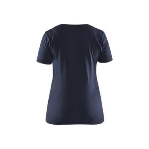 BLAKLADER-Camiseta mujer 347910428633S Azul marino oscuro/Amarillo Hi-vis-EAN 7330509892800 CAMISETAS Y POLOS DE TRABAJO - Product Image 2