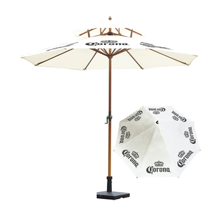 <span class=keywords><strong>Parasol</strong></span> de plage extérieur vert, blanc et <span class=keywords><strong>noir</strong></span> de 2,7 m et 3 m avec base, motif <span class=keywords><strong>bois</strong></span>, pour piscine d'hôtel, idéal pour l'Espagne et les abayas. - Product Image 5