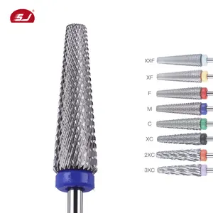 SHUANGJIA Bits Cross Cut Bits Super Long Tapered Flute Serie Super Long Flute Serie Nail Bit Drill 5 In 1 Tapered Shape