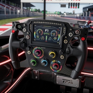 Volante de Carreras Inalámbrico BT con Fórmula Profesional para Simulación de Carreras, Pantalla LCD, IRacing, <span class=keywords><strong>Assetto</strong></span> <span class=keywords><strong>Corsa</strong></span>, ACC, Simulador de Carreras de Coches, Cabina de Simulación - Product Image 1