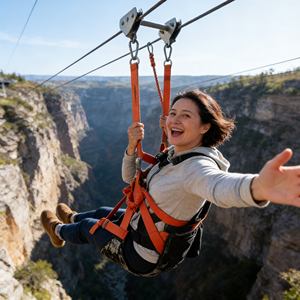 ชุดอุปกรณ์ซิปไลน์กลางแจ้งสำหรับการบินผ่านป่าและท่องชมหลังคาป่า - Product Image 3