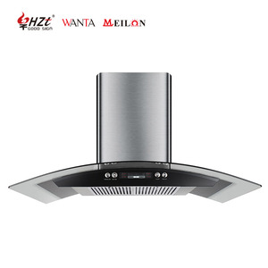 <span class=keywords><strong>Hotte</strong></span> aspirante intelligente à grand volume d'air, forme incurvée simple, personnalisable OEM/ODM - Product Image 1