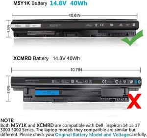 14.8V 40WH pour <span class=keywords><strong>DELL</strong></span> M5Y1K Batterie pour <span class=keywords><strong>DELL</strong></span> Inspiron 14 3451 5451 <span class=keywords><strong>15</strong></span> 3567 5555 17 5756 Batterie D'ordinateur Portable - Product Image 3
