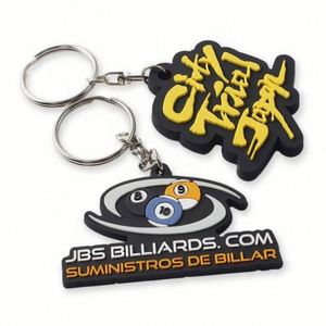 Customizable 2D Logo Keychains Rubber PVC Cute Key Rings with Personalized Letter Promotional Carabiners - Product Image 4