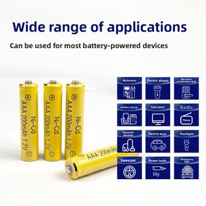 Batería Recargable <span class=keywords><strong>de</strong></span> Níquel-<span class=keywords><strong>Cadmio</strong></span> No 7 AAA 12V 200mAh <span class=keywords><strong>para</strong></span> Lámpara Solar, Control Remoto, Coche Eléctrico <span class=keywords><strong>de</strong></span> Juguete, Pistola <span class=keywords><strong>de</strong></span> Burbujas - Product Image 4