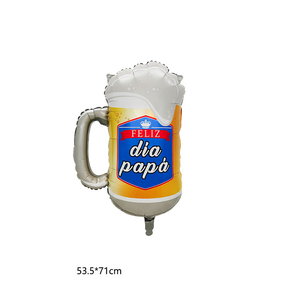 Palloncini in Foil a Forma di Boccale di Birra per la Festa del Papà in Spagnolo, Decorazioni per Feste della Festa del Papà - Product Image 2