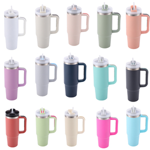 Gobelet isotherme <span class=keywords><strong>personnalisé</strong></span> de 40 oz avec poignée, gobelets isothermes avec <span class=keywords><strong>photos</strong></span>, vente en gros, tasse à café de voyage en acier inoxydable, tasse pour voiture - Product Image 2