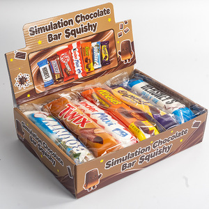 Wholesale 12 Pcs Simulation <strong>Chocolate</strong> Bar Squishy Toys Slow Rising Realistic Snack Food Squeeze Toys Stress Relief Novelty Toys - Product Image 3